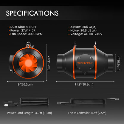 Spider Farmer G3000 LED Growbox-Komplettset | 90x90x180cm Grow-Zelt | 2025 Edition mit 300W Bridgelux Grow Light