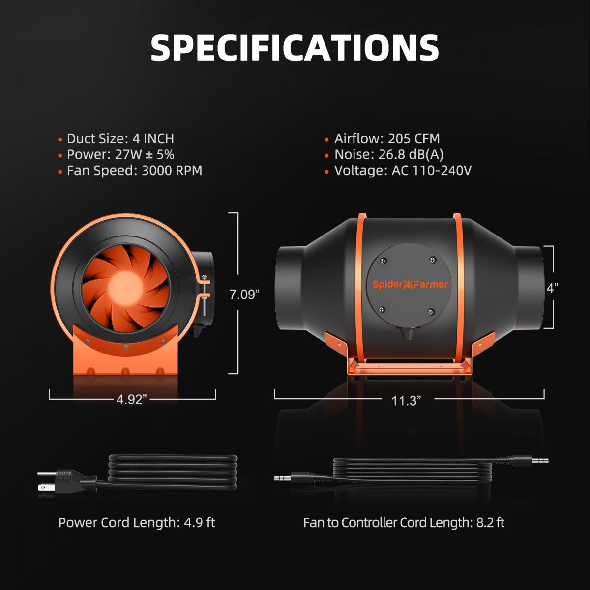 Spider Farmer SF1000 Samsung 301H EVO Growbox-Komplettset – 70x70x160cm mit Vollspektrum-LED &amp; Drehknopf-Steuerung für Belüftungssystem