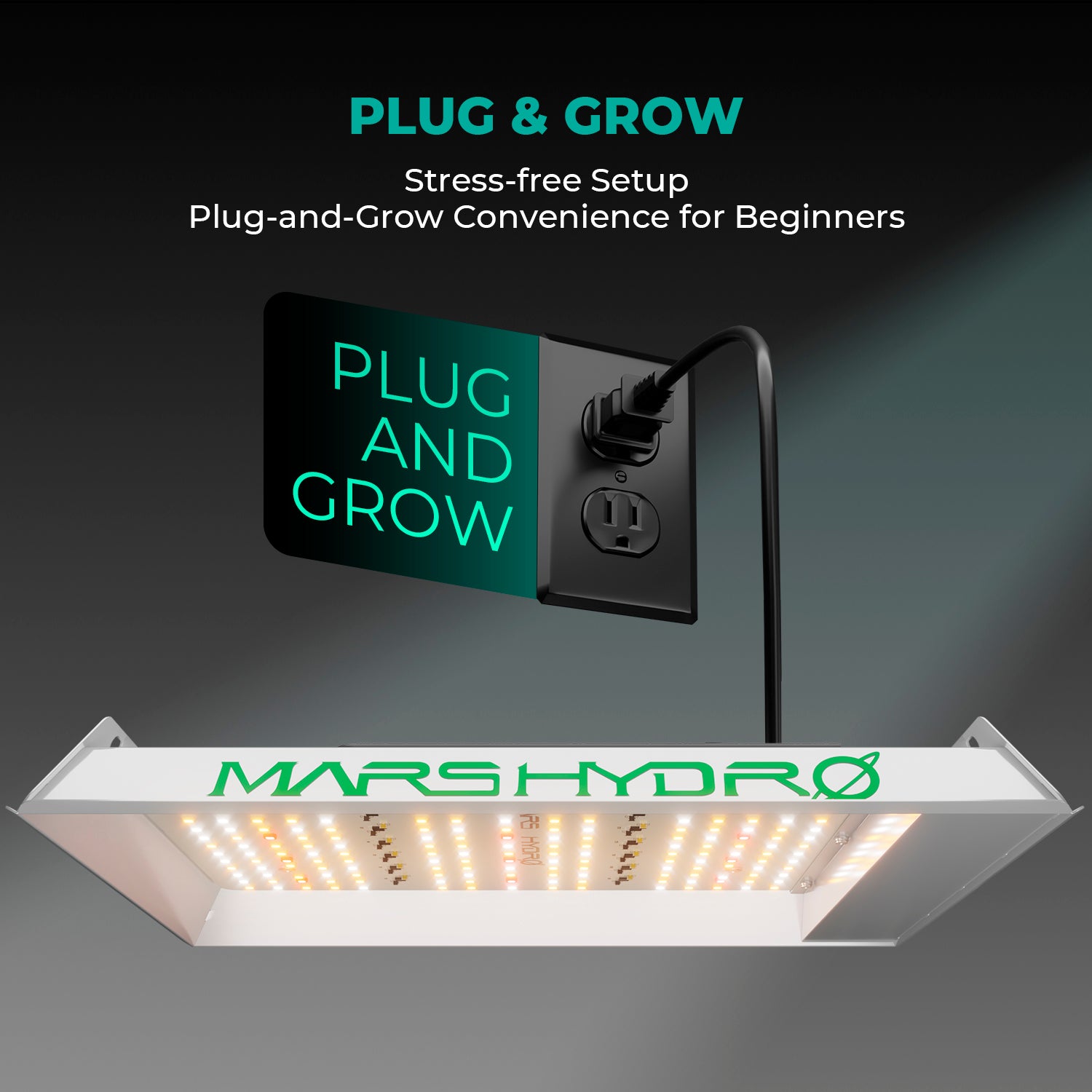 Mars Hydro TS 600 LED Grow Light | 100W Vollspektrum Pflanzenlampe für Indoor-Anbau | Energieeffiziente Growlampe für Gemüse, Kräuter &amp; Blumen