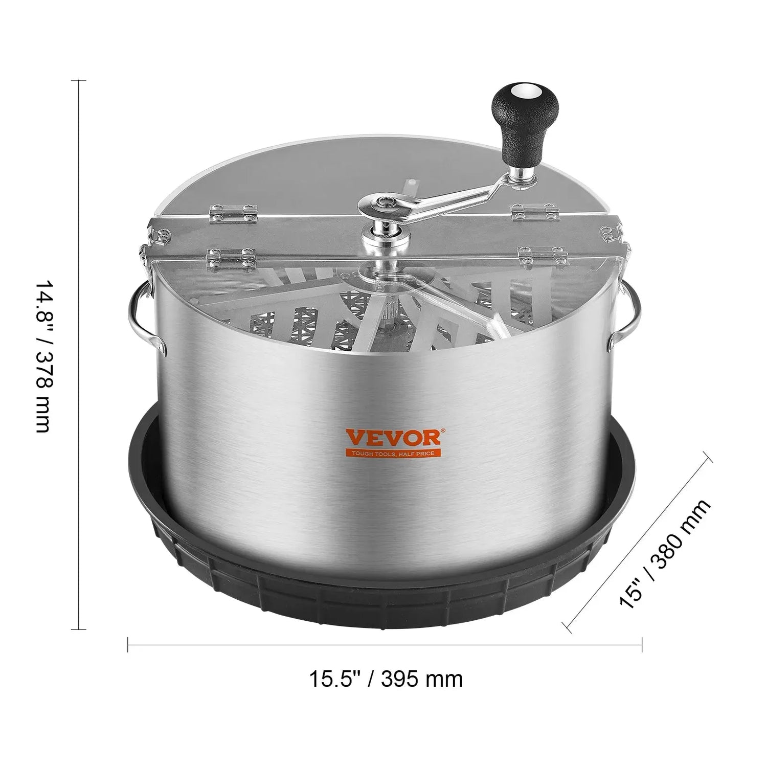 VEVOR Manuelle Erntemaschine – 16, 19 &amp; 24 Zoll Schüsseltrimmer mit Austauschbaren Edelstahlklingen.